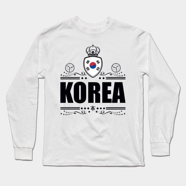 Korea Football Sport | Vintage Edition Long Sleeve T-Shirt by VISUALUV